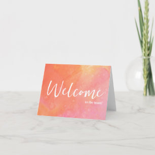Carte Personnalisé simple Élégante Bienvenue dans l'équi