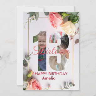 carte personnalisée 13e anniversaire joyeux