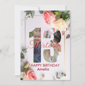 carte personnalisée 13e anniversaire joyeux