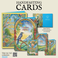 CARTE PERSONNALISÉE À LA MAIN PAGAN CELTIC RAVEN