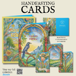 CARTE PERSONNALISÉE À LA MAIN PAGAN CELTIC RAVEN