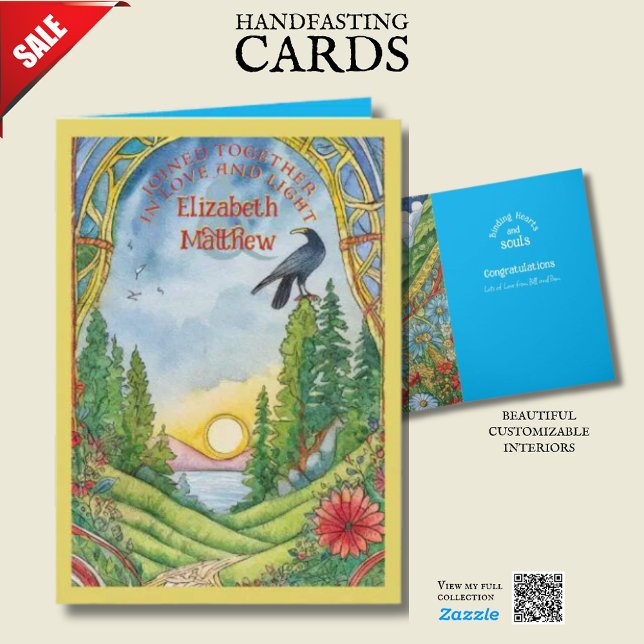 CARTE PERSONNALISÉE À LA MAIN PAGAN CELTIC RAVEN (Créateur téléchargé)