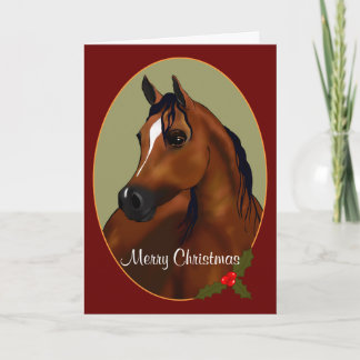 Carte personnalisée Arabe Horse Christmas