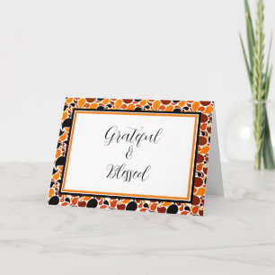 Carte personnalisée automne paisley