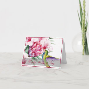 Carte personnalisée aux oiseaux tropicaux