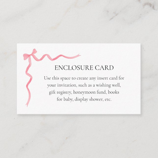 Carte personnalisée avec encart rose (Devant)