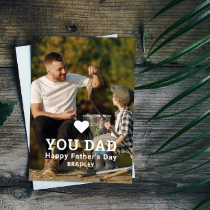 Carte personnalisée avec photo de papa et noms de 