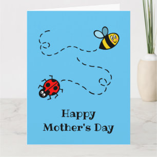 Carte personnalisée coccinelle + bourdonnement pou