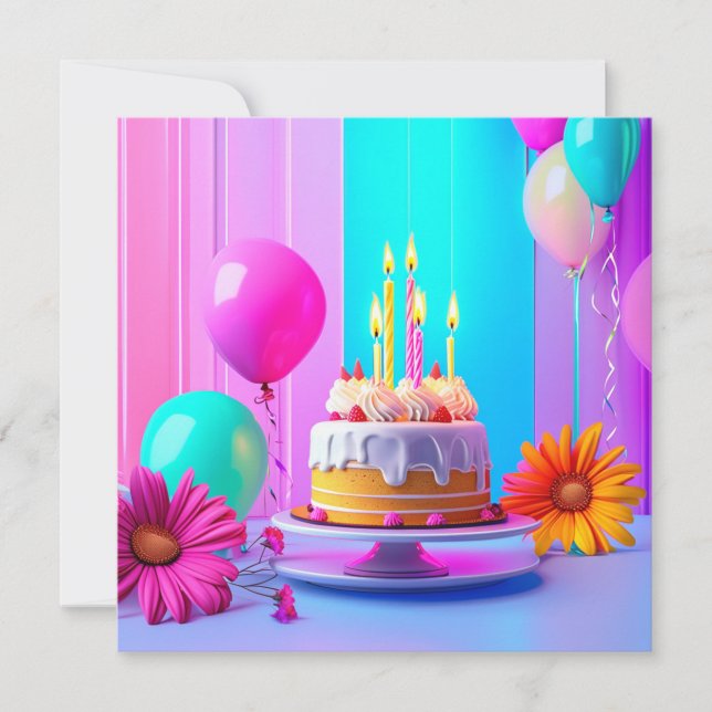 Carte personnalisée d'anniversaire (Devant)
