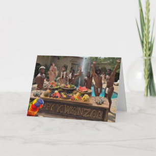 Carte personnalisée de célébration de Kwanzaa gay