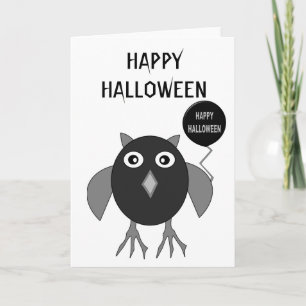 Carte personnalisée de chouette pour une fête d'Ha