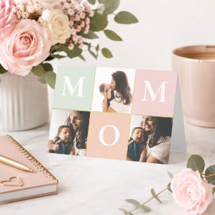 Carte personnalisée de fête des mères avec photo d