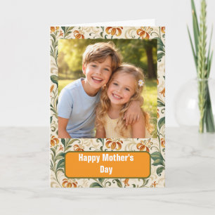 Carte personnalisée de fête des mères avec photo e
