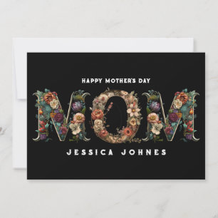 Carte personnalisée de Fête des Mères Florale Bohè