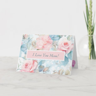 Carte personnalisée de fête des mères Pastel Rose