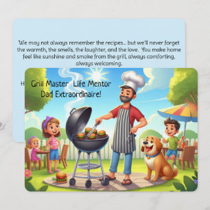 Carte personnalisée de Fête des Pères « Griller &