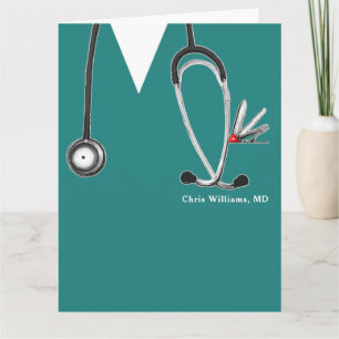 Carte personnalisée de fin d'études de médecine