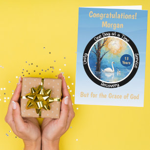Carte personnalisée de jalon de sobriété   Carte s