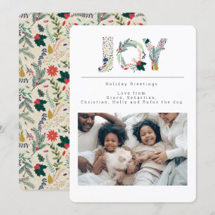Carte personnalisée de la photo Holiday Joy