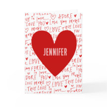 Carte personnalisée de la Saint-Valentin au cœur r