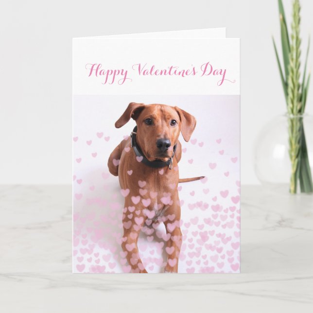 Carte personnalisée de la Saint-Valentin - Chien (Devant)