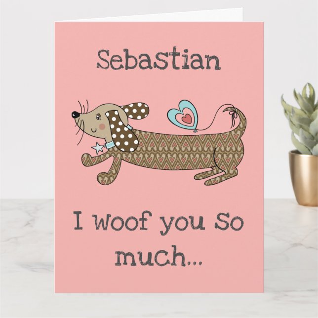 Carte personnalisée de la Saint-Valentin pour chie (Petite plante)