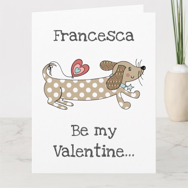Carte personnalisée de la Saint-Valentin pour chie (Devant)