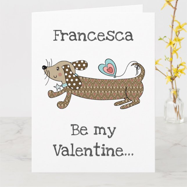 Carte personnalisée de la Saint-Valentin pour chie (Fleur jaune)