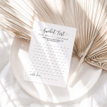 Carte personnalisée de liste des seaux nouvellemen<br><div class="desc">Carte de conseil mariage pour la mariée et le marié. Une carte de liste pour la première année de mariage de la mariée. ELLE PPW551</div>