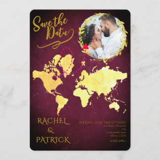 Carte personnalisée de notre voyage d'amour Enregi