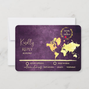 Carte personnalisée de voyage d'amour Mariage