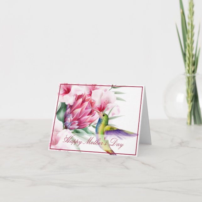 Carte personnalisée d'oiseau tropical (Devant)
