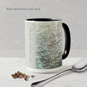 Carte personnalisée du New Hampshire   Mug Coastal