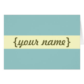 Carte personnalisée élégante