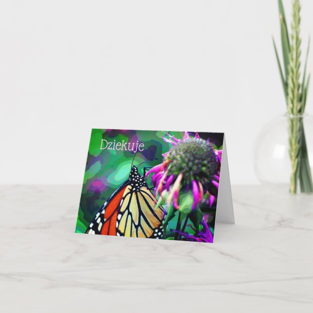 Carte personnalisée en Merci polonais (Devant)