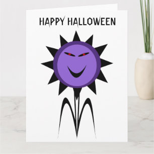 Carte personnalisée Evil Flower Kawaii Goth Hallow