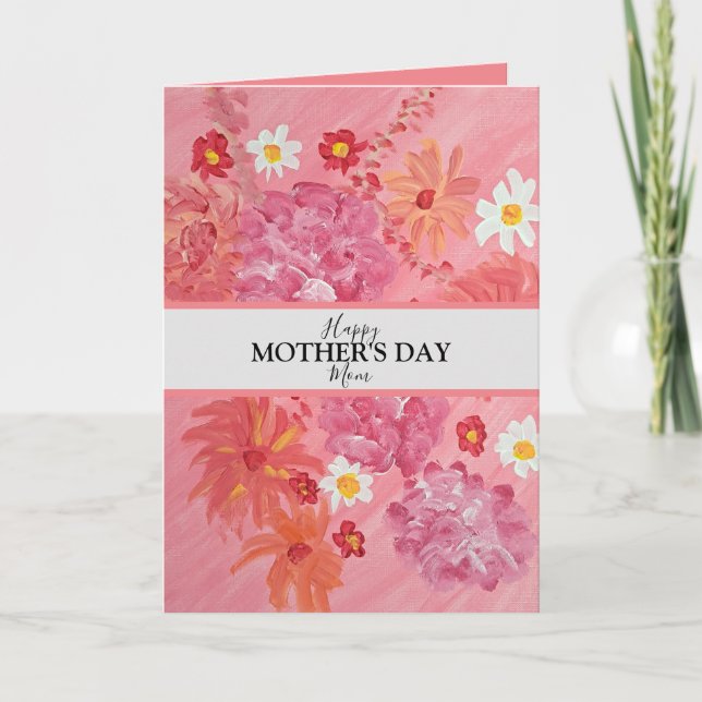 Carte personnalisée Fête des Mères Sunset Rose (Devant)