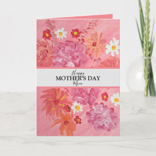 Carte personnalisée Fête des mères Sunset Rose