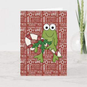 Carte personnalisée Frog Hoppy Holidays
