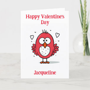 Carte personnalisée Funny Chicken Valentine