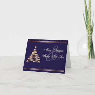 Carte personnalisée Gold Christmas Tree