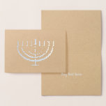 Carte personnalisée Hanoukka Menorah Holiday<br><div class="desc">Carte de papier plié pour les vacances Hanoukka.</div>