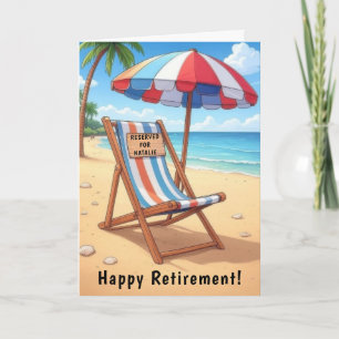Carte personnalisée Happy Beach Retirement