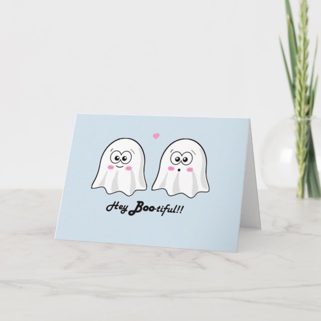 Carte personnalisée "Hey Bootiful" Halloween ! (Devant)