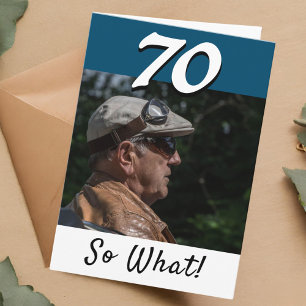 Carte personnalisée humoristique pour 70 ans avec 
