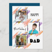 Carte personnalisée "Joyeux Anniversaire Papa" ave