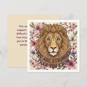 Carte Personnalisée Lion « Vous êtes Fort »