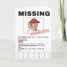 Carte personnalisée : Maman disparue, probablement