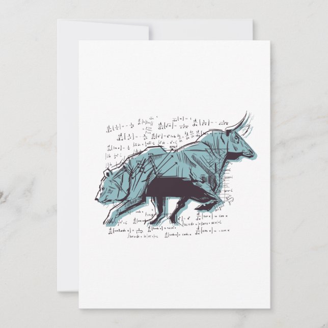 Carte personnalisée Marché haussier et baissier po (Devant)