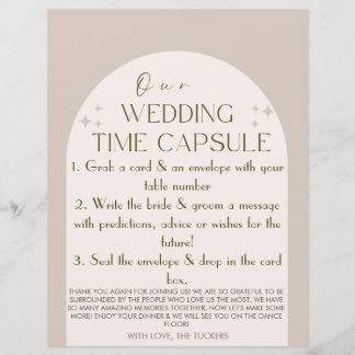 Carte personnalisée mariage Time Capsule